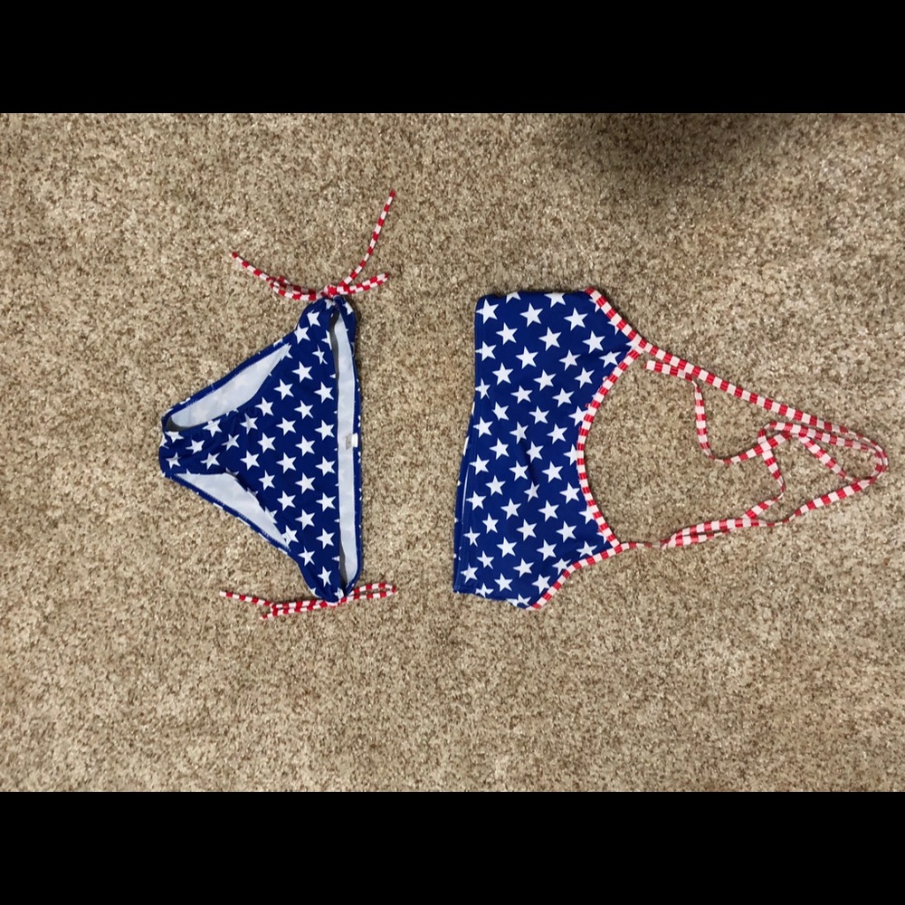 Stars bikini and stars board shorts